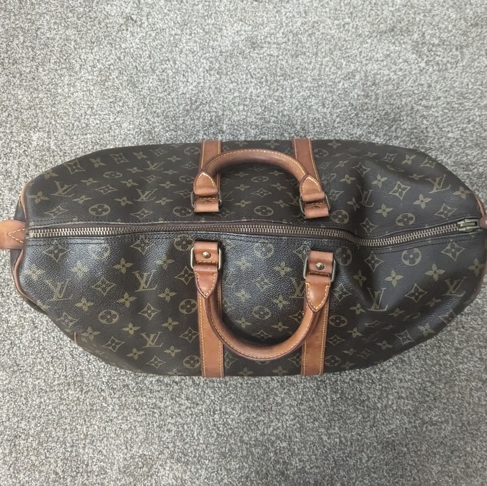 1984 Louis Vuitton Monogram Canvas Brown Travel Keepall 45 Duffle Bag - Picture 2 of 6